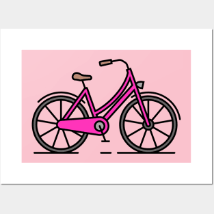 Pink Bicycle Posters and Art